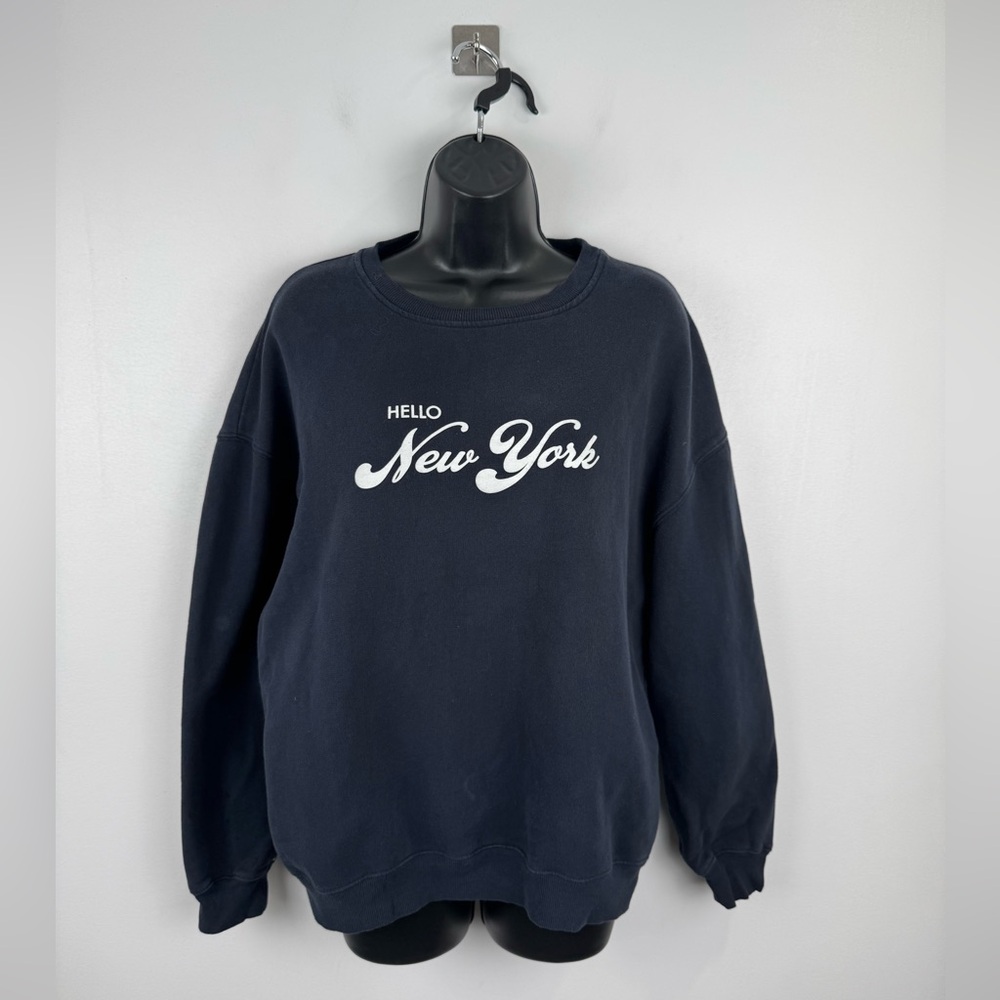 Kule Women The Oversized Hello New York Sweatshirt Size‎ Small